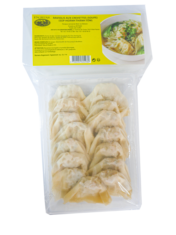 RAVIOLIS AUX CREVETTES SOUPE 200GR Origine: Vietnam