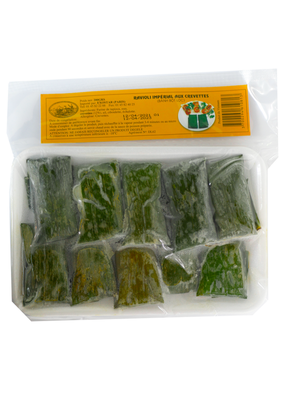 RAVIOLIS IMPERIALES CREVETTES (BANH BOT LOC) 200GR Origine: Vietnam