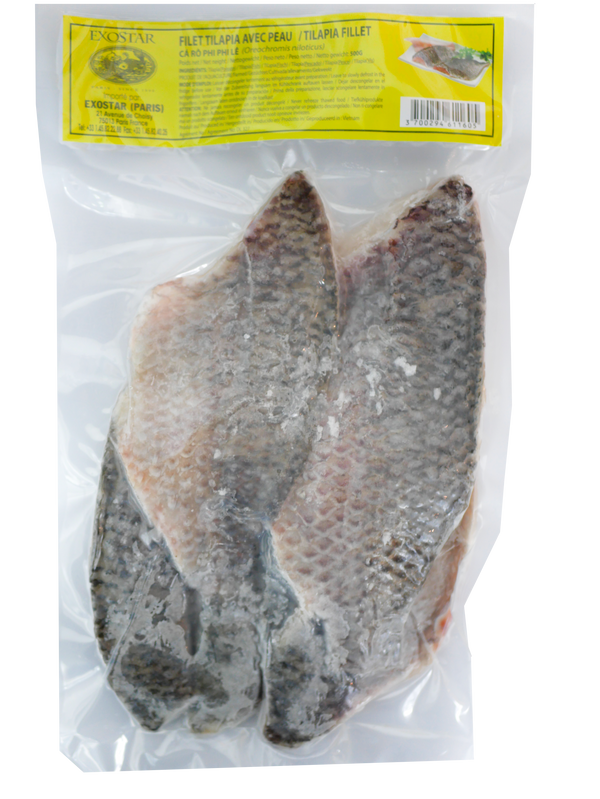 FILET TILAPIA AVEC PEAU 500GR Origine: Vietnam