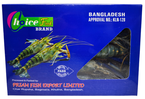 CREVETTES GÉANTES D'EAU DOUCE 1KG (800G NET) Origine: Bangladesh