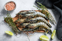 CREVETTES/GAMBAS BLACK TIGER ENTIERES EN BOITE 1KG (750GR NET) Origine: Bangladesh