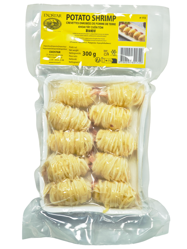 CREVETTE ENROBÉE POMME DE TERRE 300GR Origine: Vietnam