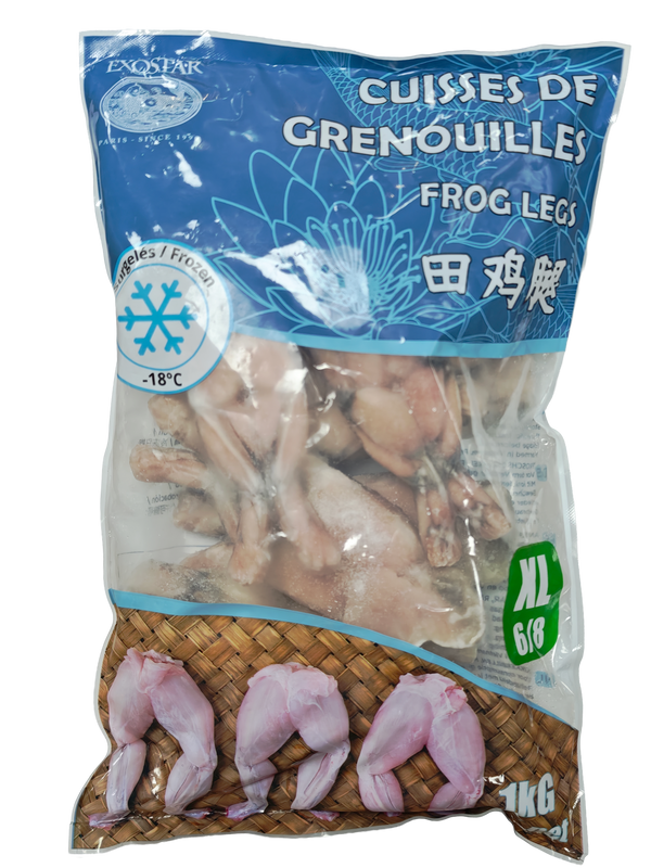 CUISSE DE GRENOUILLE GROSSE TAILLE 1KG (80% NET) Origine: Vietnam