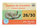 QUEUE DE CREVETTE VANNAMEI VIETNAM 2KG (1,4KG NET) Origine: Vietnam