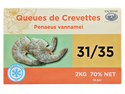 QUEUE DE CREVETTE VANNAMEI VIETNAM 2KG (1,4KG NET) Origine: Vietnam