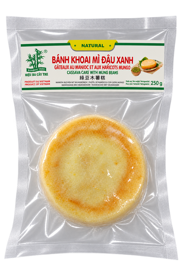 GÂTEAU AU MANIOC ET AUX HARICOTS MUNGO, Bánh khoai mì đậu xanh – BAMBOO TREE  250 G Origine: Vietnam