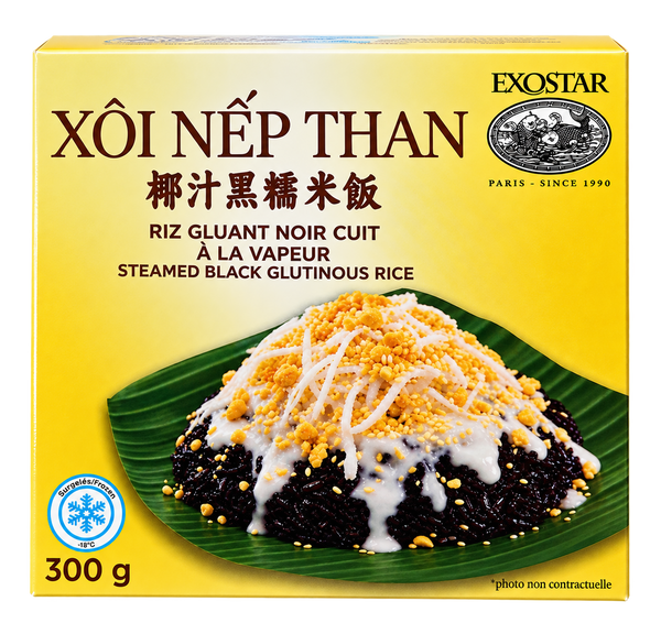 RIZ GLUANT NOIR CUIT A LA VAVEUR - XÔI NẾP THAN 300G Origine: Vietnam