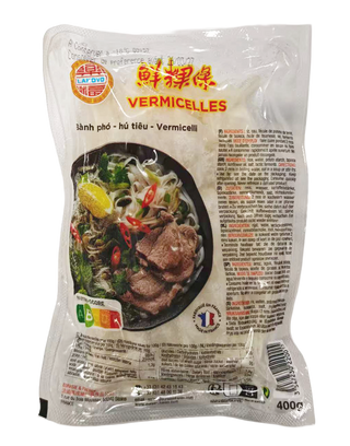 VERMICELLES DE RIZ POUR PHỞ (BANH PHỞ - HỦ TIẾU)-LAKOVO 400G Exostar Paris