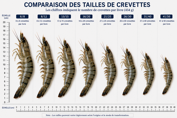 QUEUE DE CREVETTE/GAMBAS BLACK TIGER SACHET 1KG (750GR NET) Origine: Bangladesh